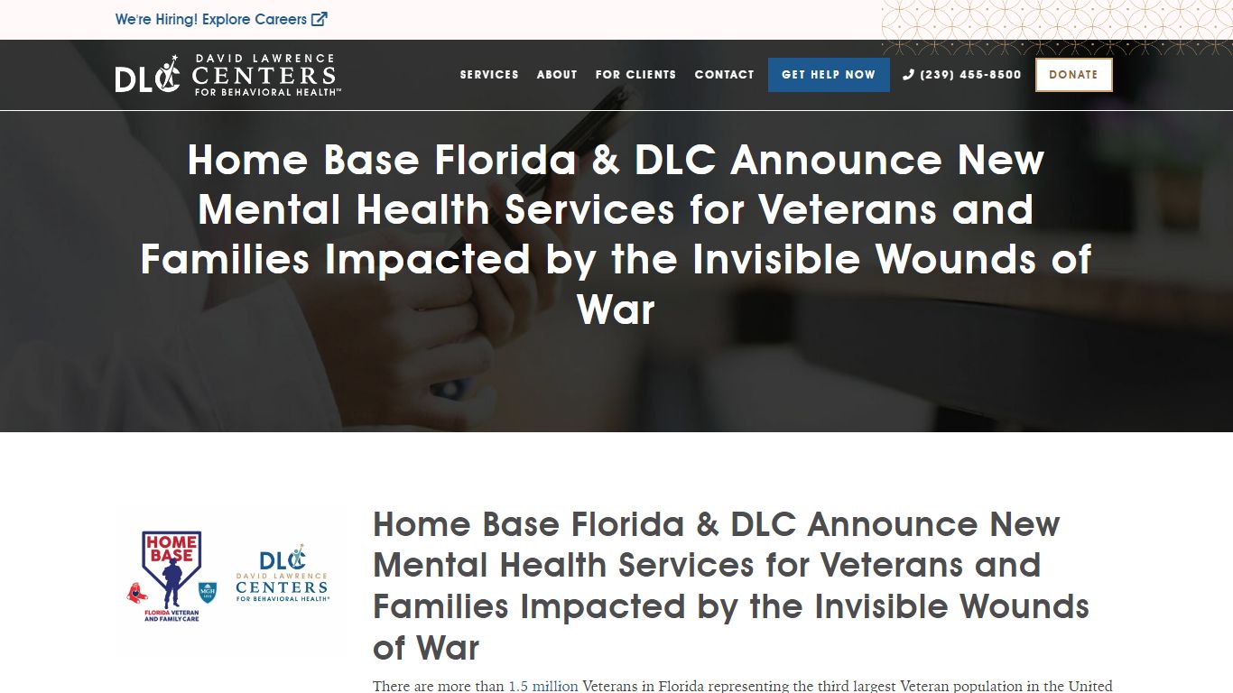 Home Base Florida & DLC Announce New Mental Health Services for ...